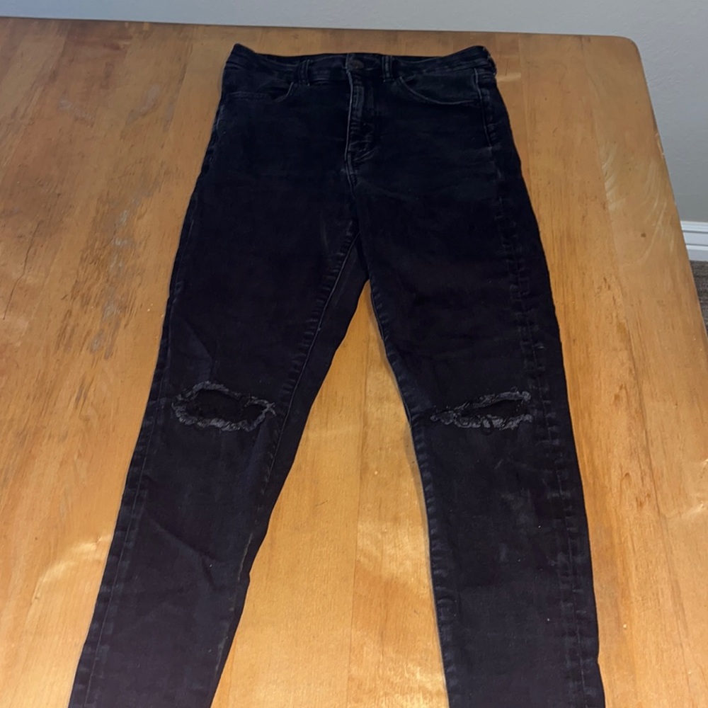 American Eagle next level stretch black skinny jeans